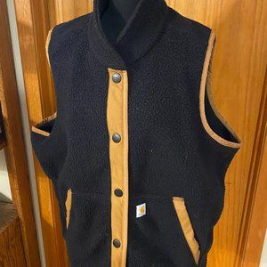 Carhartt 104924 Relaxed Fit Fleece Vest - Snap Front (For Women)